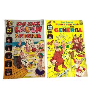 Harvey Comics Sad Sack 1964 Funny Friends, 1966 Laugh Special, Silver Age Books